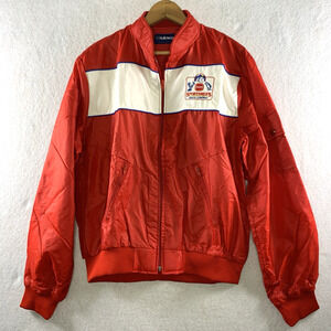 Vintage Holloway Mens Borden Sportsmens Snack Company Windbreaker Dairy USA Mint